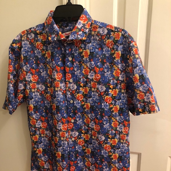 Johnnie O Hangin’ Out Floral Button Up Shirt - Barren Oceanside. - Picture 2 of 16